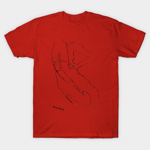 Calm Figure T-Shirt by Gazeeva